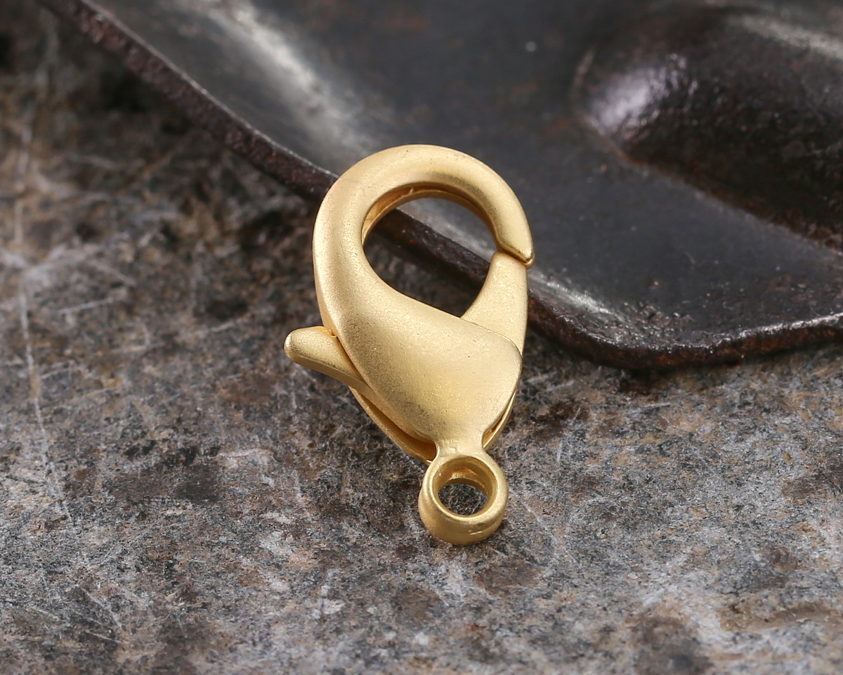 Matte Gold (plated) Lobster Clasp 19x11mm