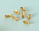 24K Gold (plated) Tiny Crescent Moon Focal 3x7mm