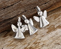 Antique Silver (plated) Angel Focal 10x14mm