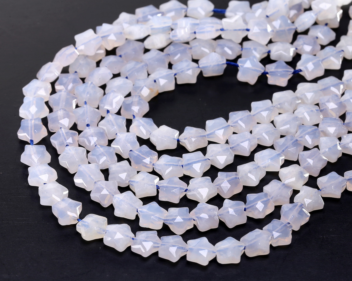 Blue Rose Quartz Microfaceted Star 8mm