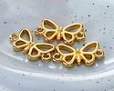 24K Gold (plated) Openwork Butterfly Focal Link 17.5x10mm