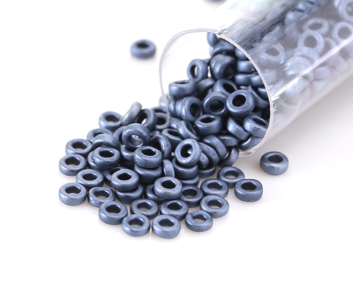 Miyuki Matte Gunmetal Spacer Bead 3mm