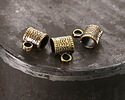 Mykonos Antique Brass (plated) Lined Tube Bail 8.5x12mm