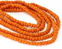 Java Glass Tangerine Graduated Gooseberry Beads 3-6x4-6mm
