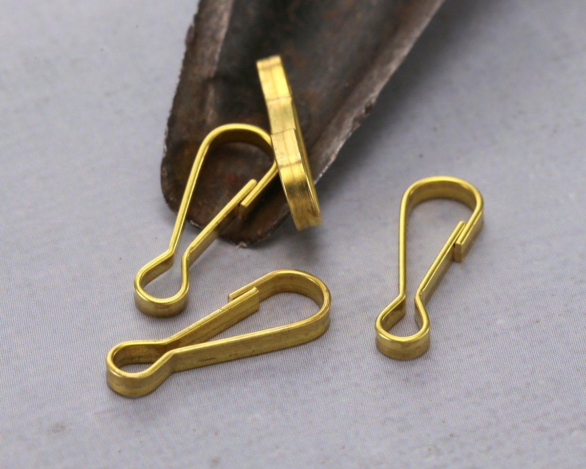 Mykonos Solid Brass Spring Snap Hook Clasp 18x6mm