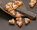 Czech Glass Rosaline w/ Gold Wash Tulip 9mm