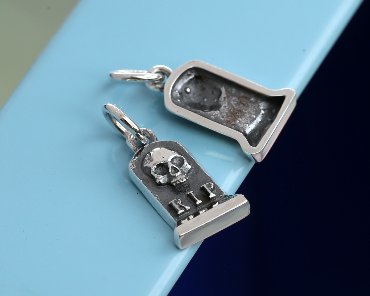 Nina Designs Sterling Silver Tombstone Focal 8x17mm