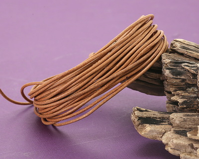 Natural Round Greek Leather Cord 1.5mm, 16 feet