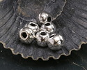 Mykonos Metalized Ceramic Antique Silver Rondelle 6x7mm