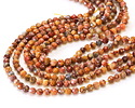 Crazy Lace Agate (red) Faceted Round 4mm