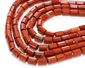 Red Jasper Microfaceted Tube 7x10mm