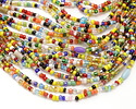 African Rainbow Glass Seed Bead Mix 3-5mm