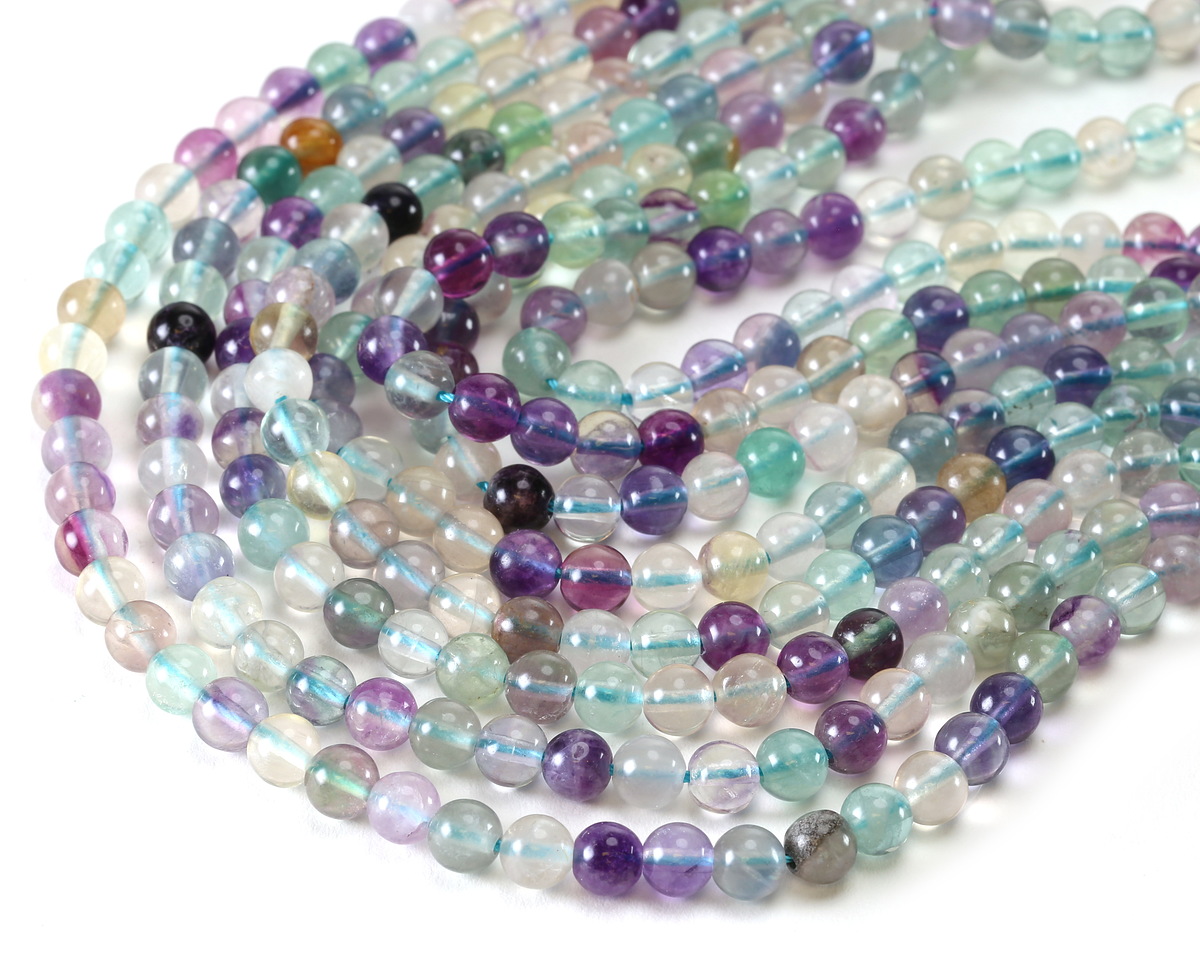 Rainbow Fluorite Round 6mm