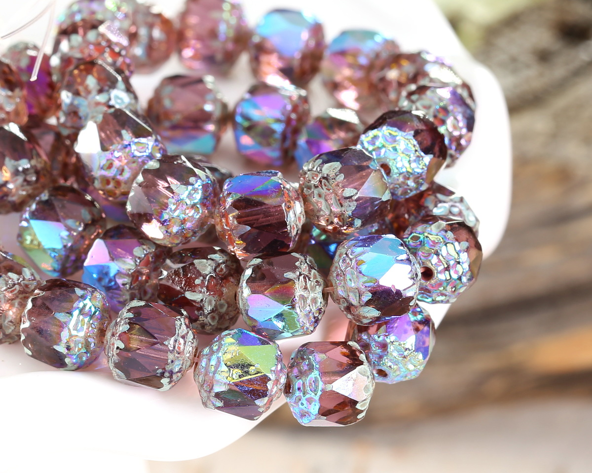 Rainbow Czech Amethyst Glass Seed Beads 11/0 - Pack of 20g
