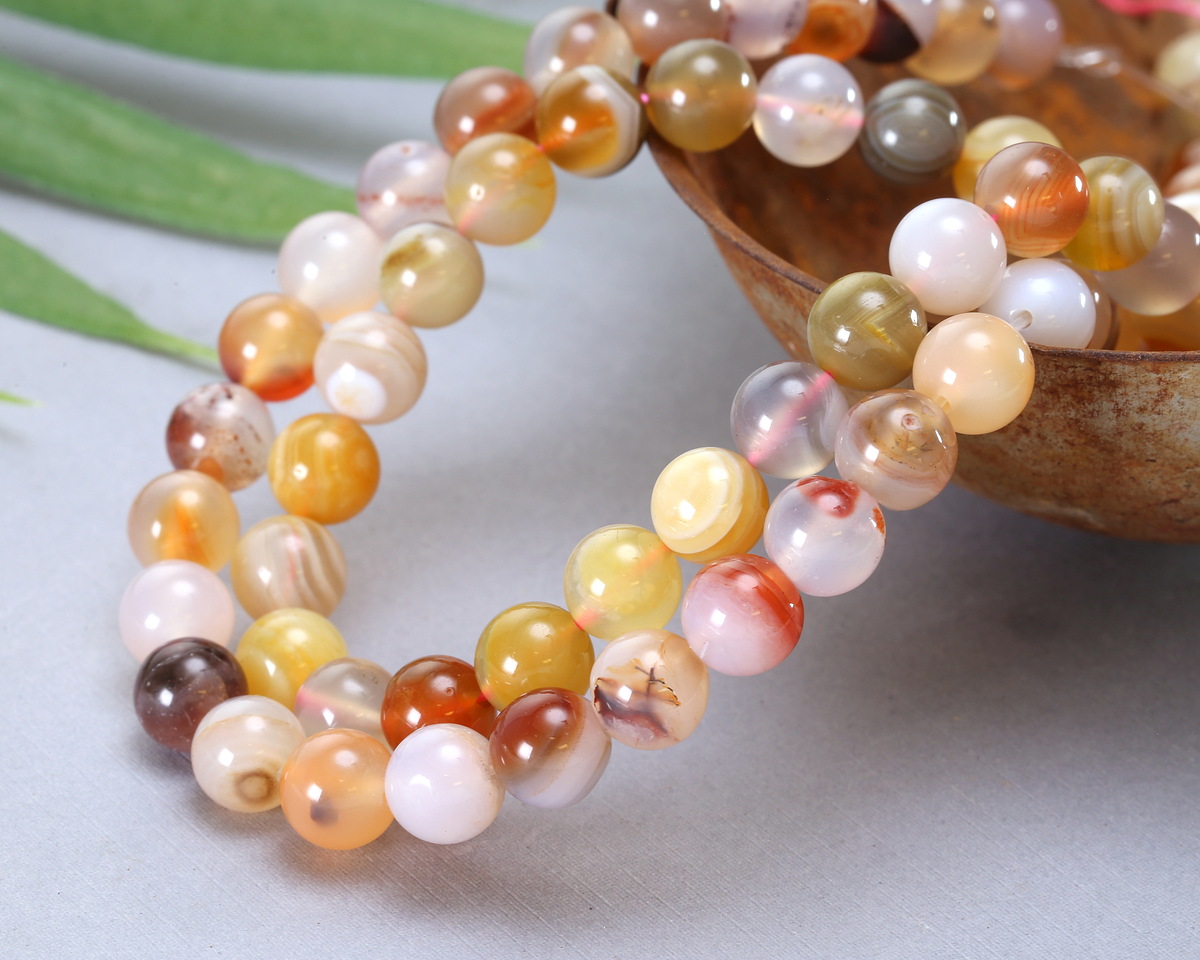 Natural Multi Agate Round 8mm