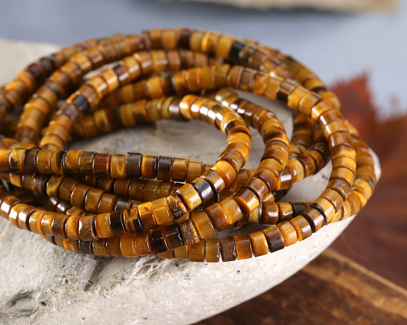 Tiger Eye Heishi 23x4mm