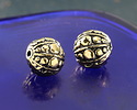 Antique Gold Finish Lots of Dots Round 10mm