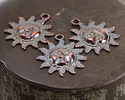 Mykonos Antique Copper (plated) Sun Face Focal 25x29mm