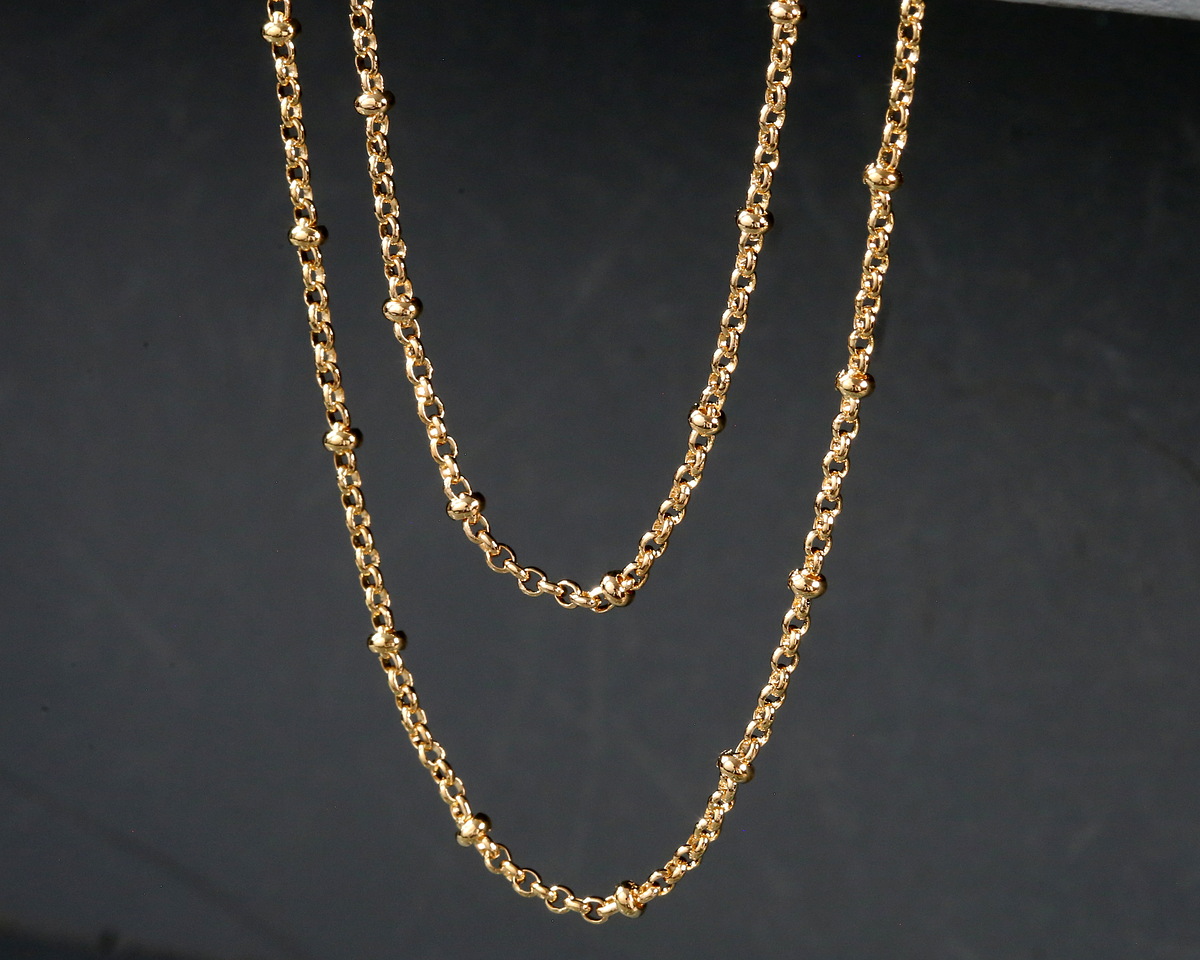 Hamilton Gold (plated) Rollo Satellite Chain, 50m Spool