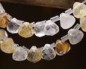 Hematoid Quartz Faceted Drop 7-8mm