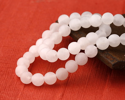 White Quartz (matte) Round 6mm