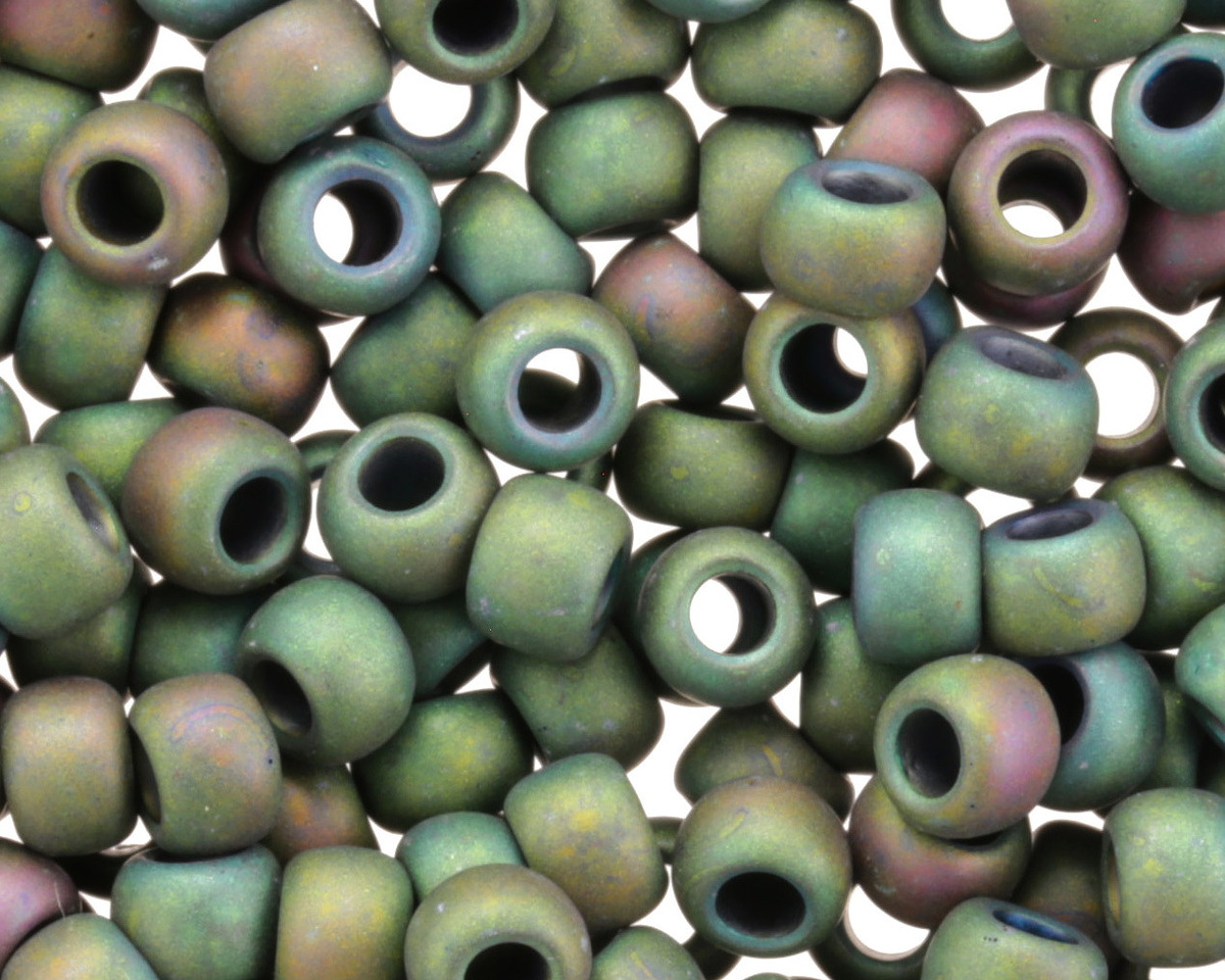 TOHO Matte Color Iris Peridot Round 8/0 Seed Bead