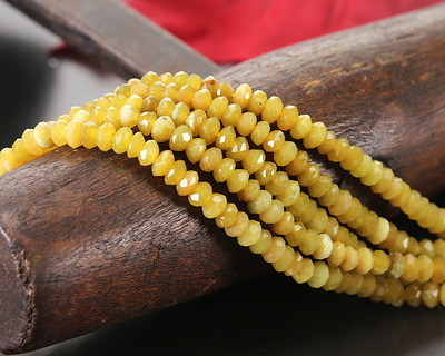 Banana Candy Jade Faceted Rondelle 2x4mm