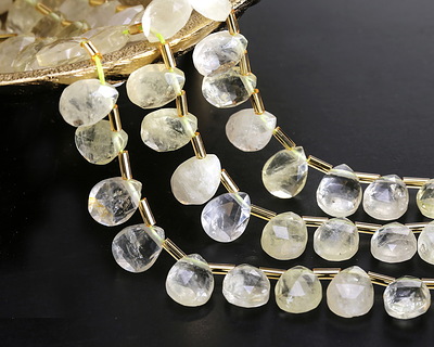 Lemon Quartz Microfaceted Teardrop 8x10mm