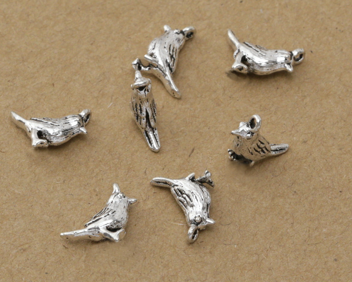 Zola Elements Antique Silver Finish Little Bird Charm 13mm