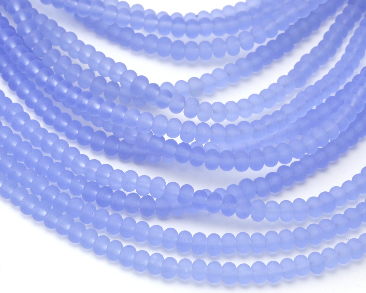 Light Sapphire Beach-Style Glass Rondelle 3x5mm