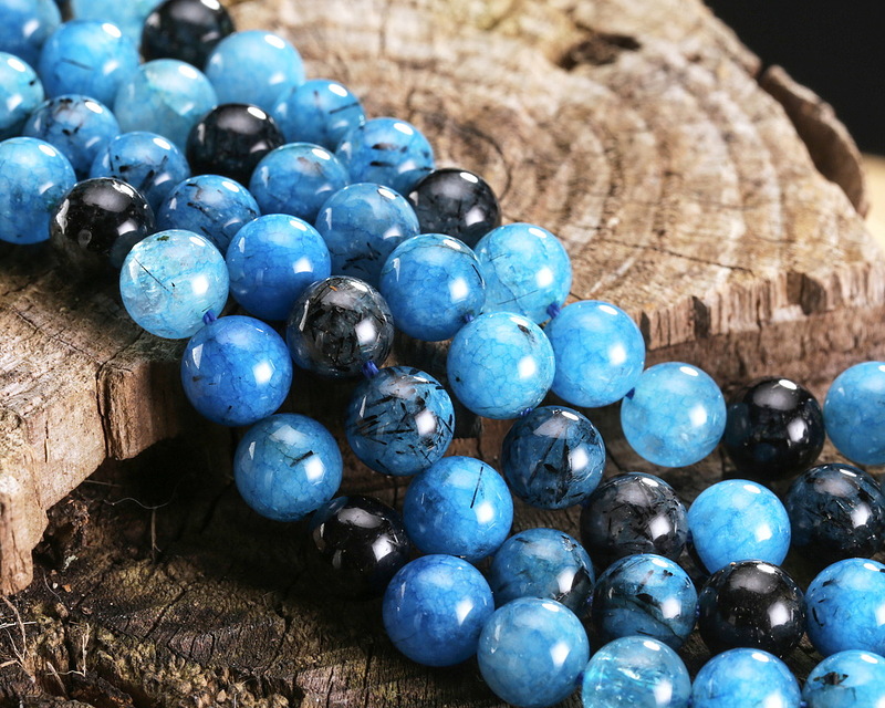 Blue Rutilated Quartz Round 8mm