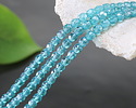 Czech Glass Aquamarine w/ Silver Flecks Fire Polished Round 4mm