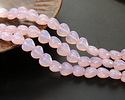Czech Glass Pink Opal Heart 6mm