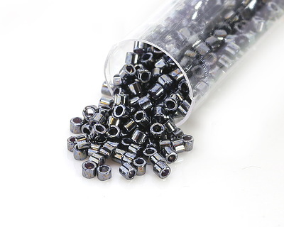 Miyuki Delica Gunmetal (DBM0001) 10/0 Seed Bead
