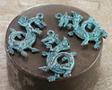 Mykonos Copper (plated) Patina Large Dragon Focal 28x45mm