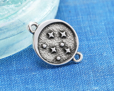 Antique Silver (plated) Starry Night Focal Link 15x20mm