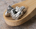 Antique Silver (plated) Butterfly Bead 6.5x8.5mm