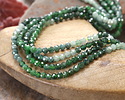 Guatemalan Jade (A) Ombré Microfaceted Round 3mm
