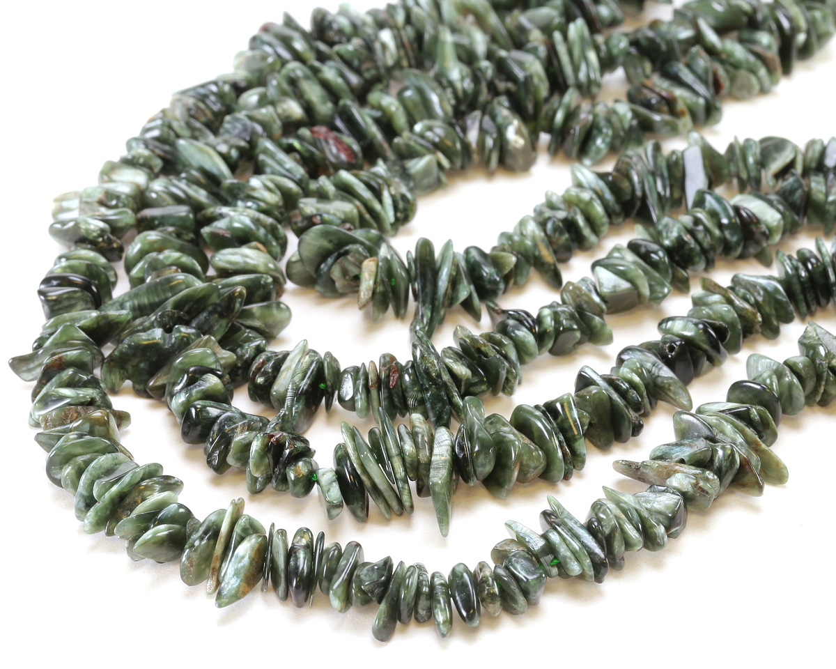 Seraphinite (A) Chips 2-5x5-12mm