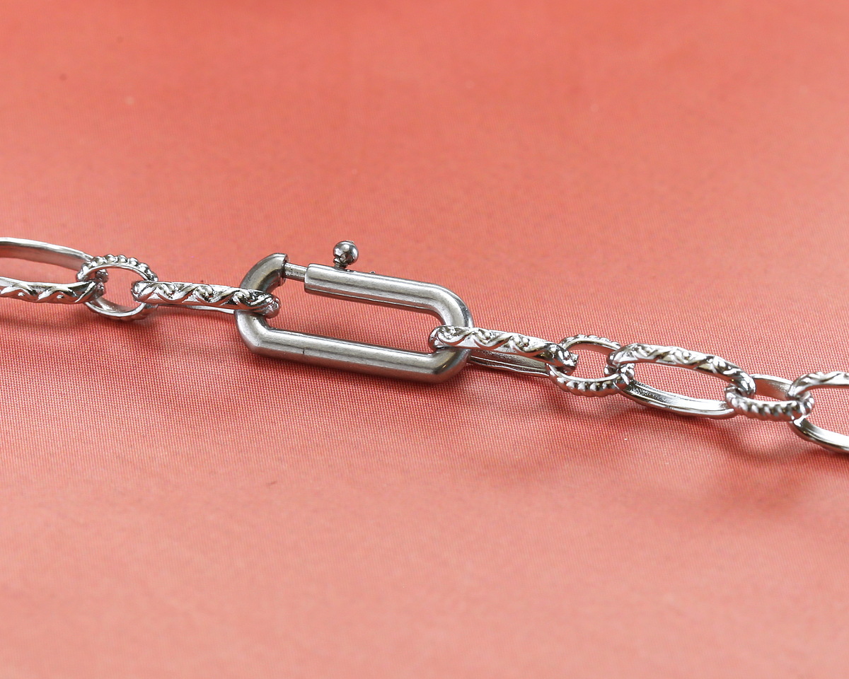 Stainless Steel Medium Oval Spring Ring Clasp 6x14mm