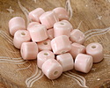 Light Rose Porcelain Barrel 9x10mm