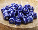 Cobalt Porcelain Barrel 9x10mm