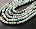 Hemimorphite Microfaceted Heishi 2x6mm