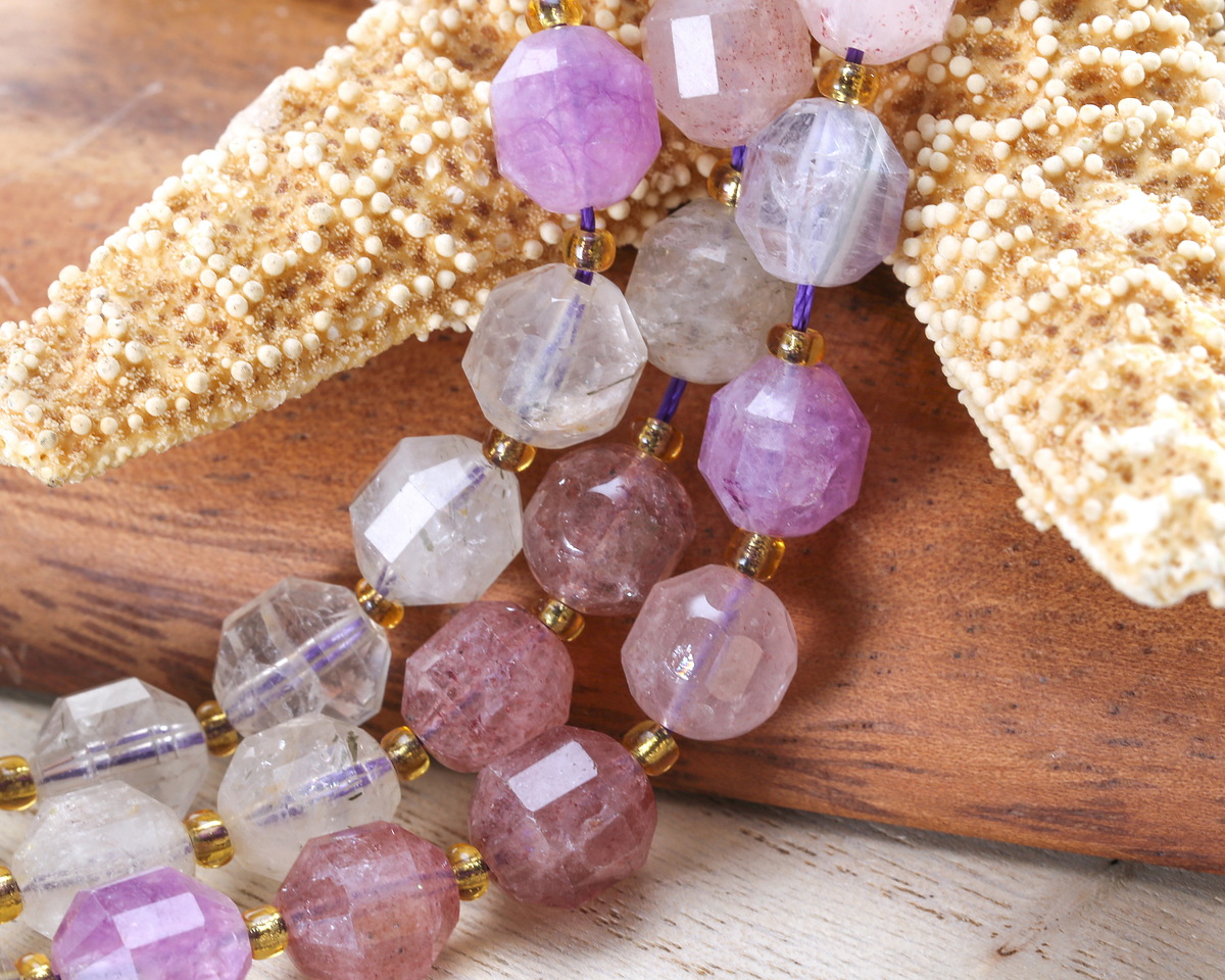 Rainbow Rutilated Quartz Energy Tube 10x9mm