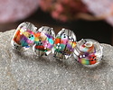 Grace Lampwork Surprise Party Rondelle 10x16mm