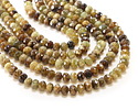 Green Garnet Microfaceted Rondelle 5x8mm