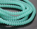 Green Opal Glass Rondelle 5x8mm