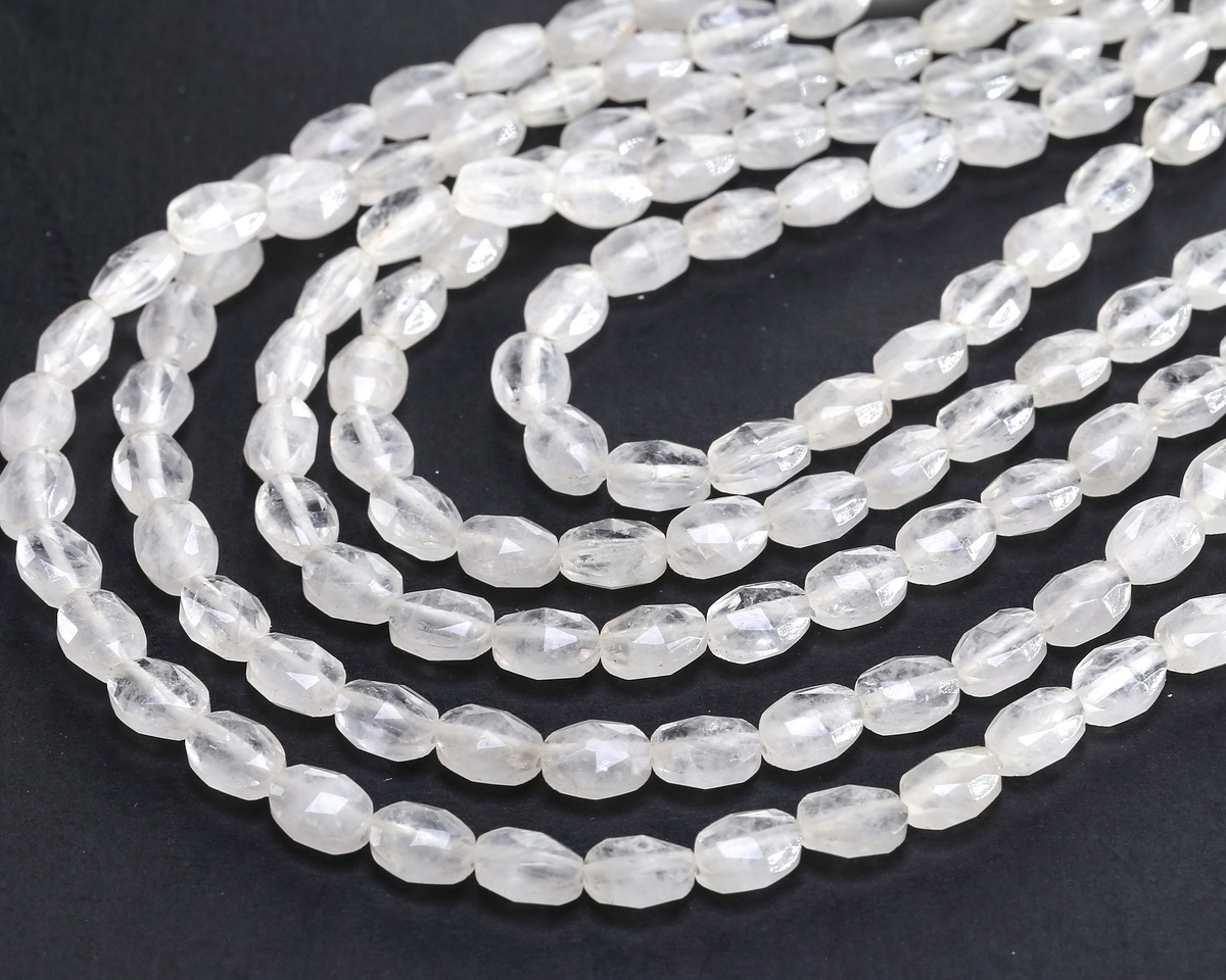 Rock Crystal Quartz Microfaceted Oval 8x6mm