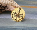 Nunn Design Antique Gold (plated) Small Luna Moth Coin Charm 20.5mm