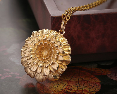 Nina Designs Bronze Marigold Blossom Focal 22x28mm